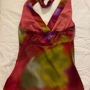 The Limited - beautiful summer top - ties around neck - Size Small